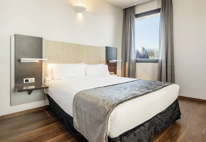 Habitación estándar vista oceanogràfic Hotel ILUNION Aqua 4 Valencia